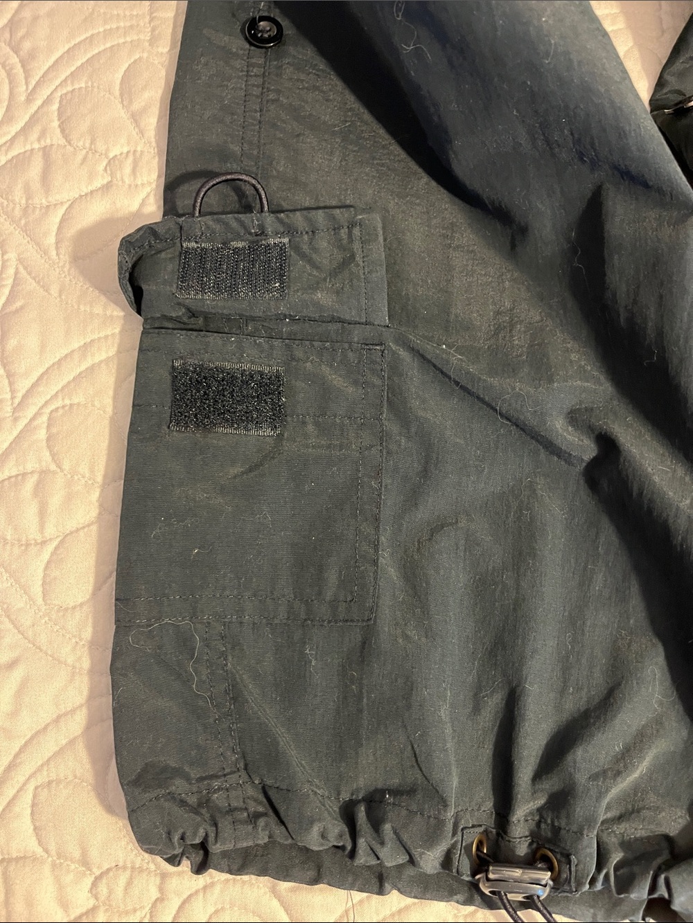 Convertible Black Track Joggers with Cargo Pockets - Picture 7 of 10